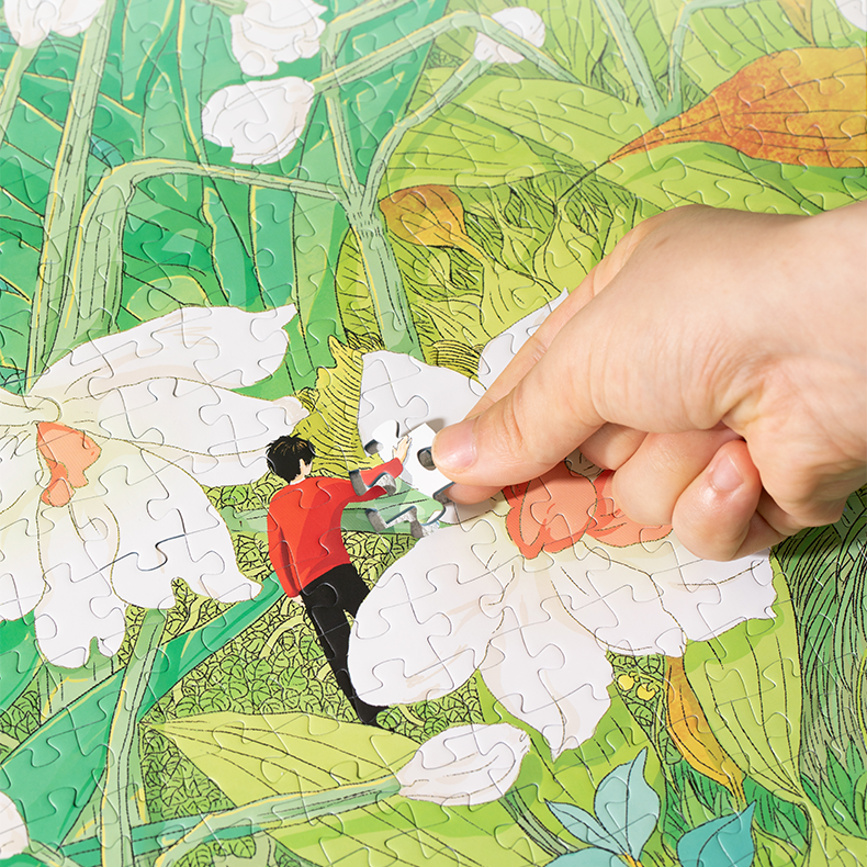 1000pcs Jigsaw Puzzle-Vinlaa-Forest and flowers