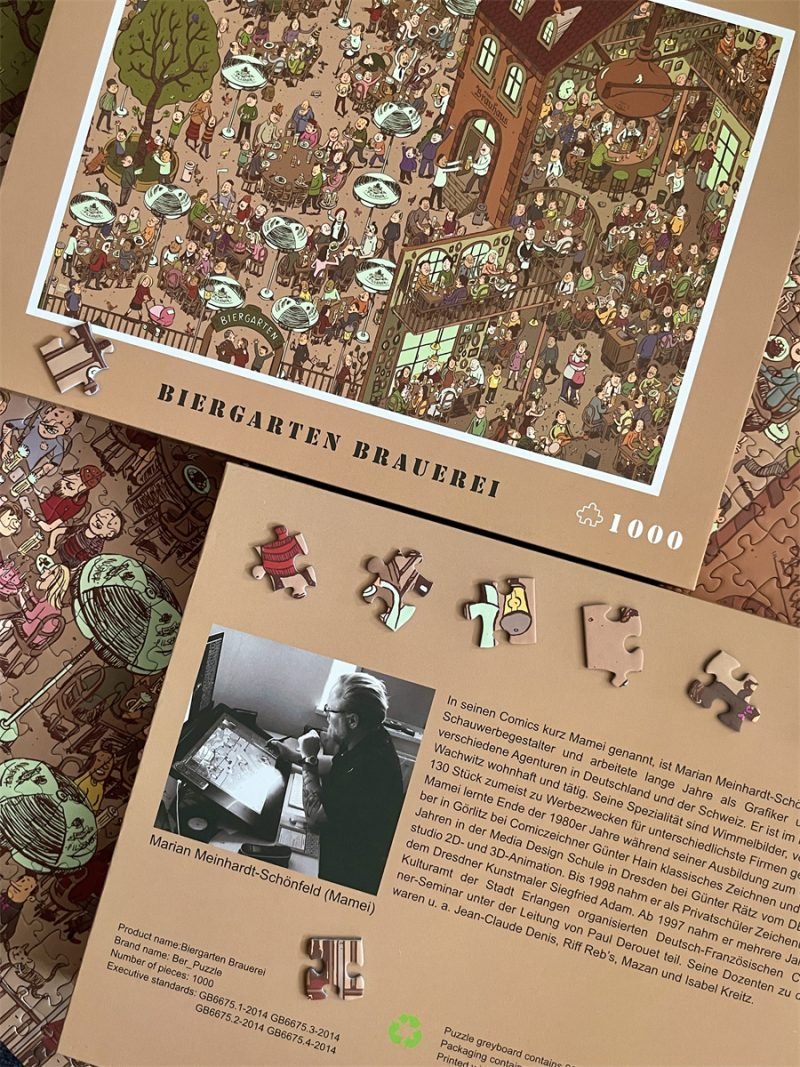 Biergarten Brauerei (1) 1000pcs Jigsaw Puzzle-Ber Puzzle-Biergarten Brauerei Beer Factory