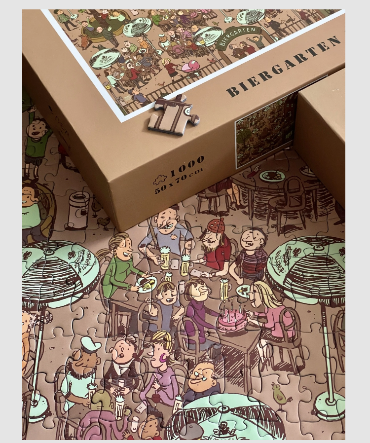 Biergarten Brauerei (1) 1000pcs Jigsaw Puzzle-Ber Puzzle-Biergarten Brauerei Beer Factory