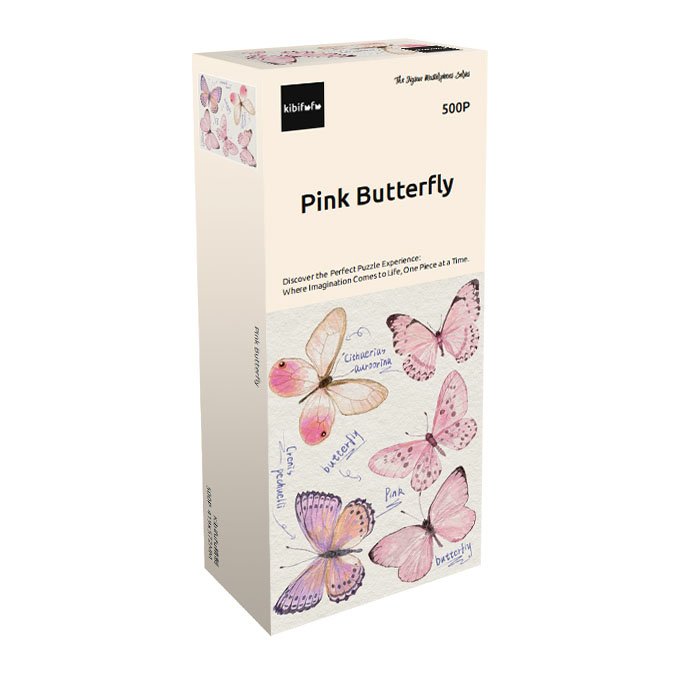 500pcs Jigsaw Puzzle-Kibifufu-Pink Butterfly