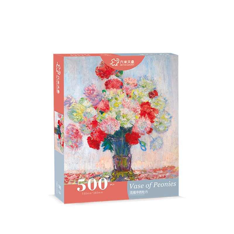 Vase of Peonies 500pcs Jigsaw Puzzle-See the Elephant-Vase of Peonies