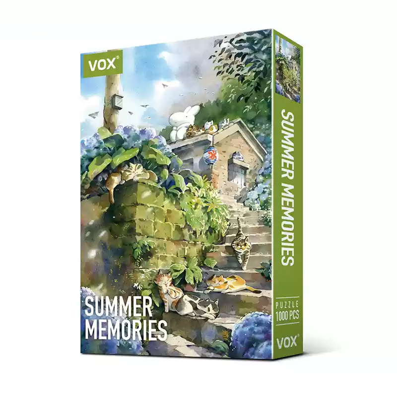 1000 piece puzzle-Afu watercolor-Summer Memories (1) 1000 Piece Puzzle-Vox Puzzle-Afu Watercolor-Summer Memories