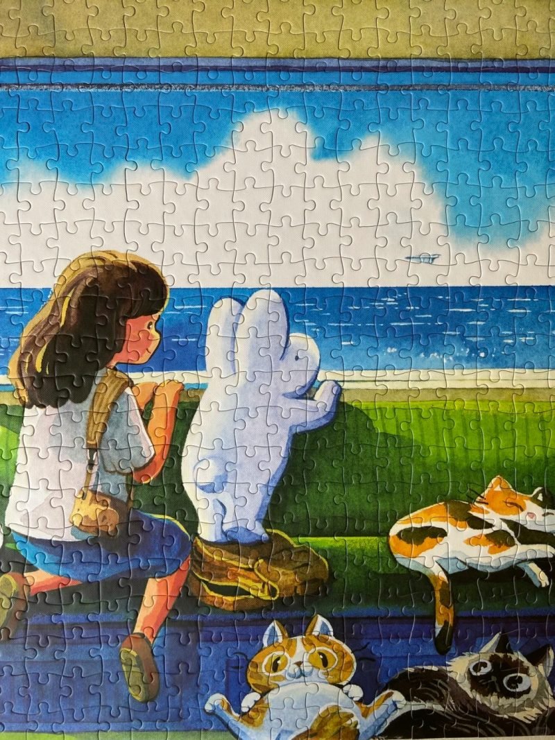 1000 Piece Puzzle-Vox Puzzle-Afu Watercolor-The Train of Blue Ocean