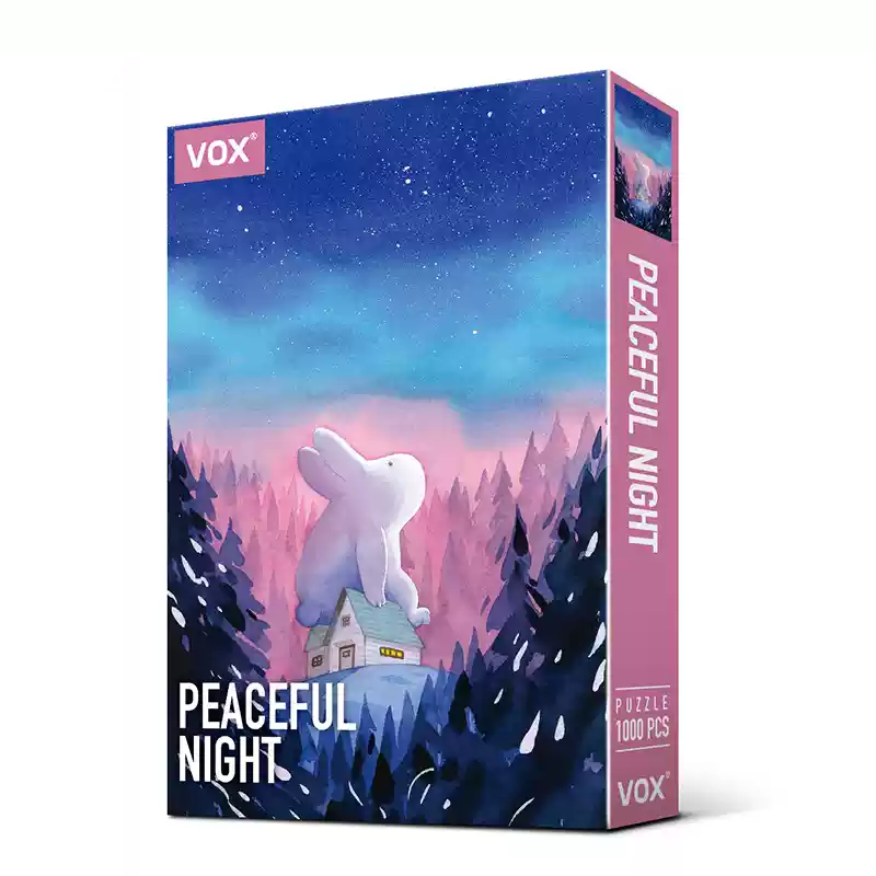 1000 piece puzzle-Afu watercolor-peaceful night 1000 Piece Puzzle-Vox Puzzle-Afu Watercolor-Peaceful Night