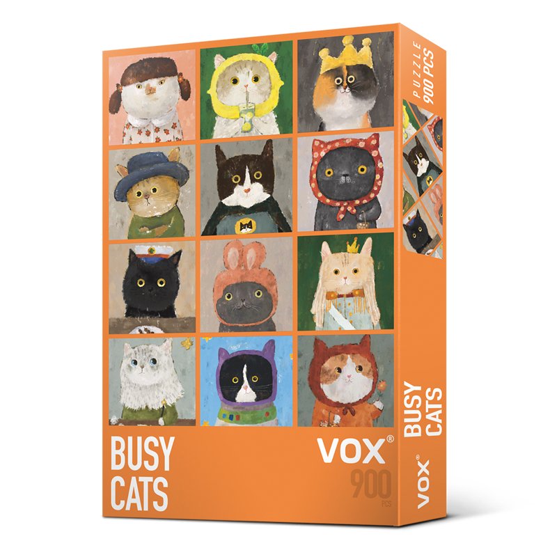Animal Puzzle-Busy Cats 900pcs Jigsaw Puzzle-Vox Puzzle-Busy Cat