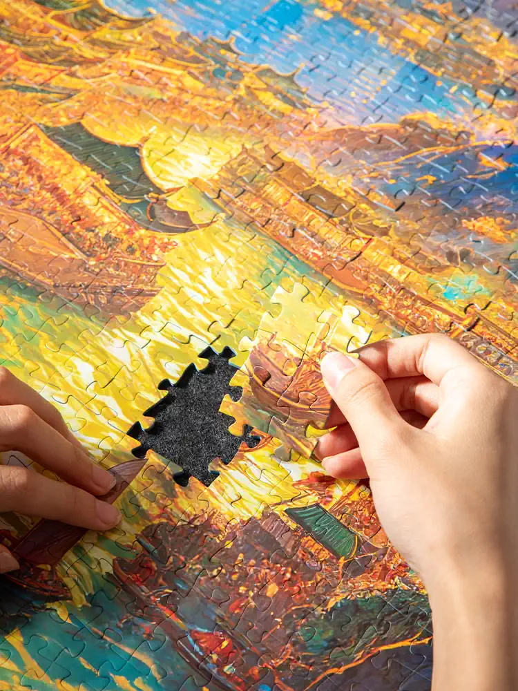 1000pcs Jigsaw Puzzle-Vinlaa-Faint Glow of Distant Mountains