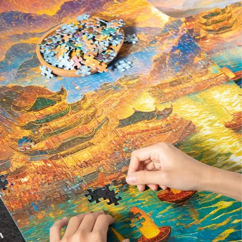 1000pcs Jigsaw Puzzle-Vinlaa-Faint Glow of Distant Mountains