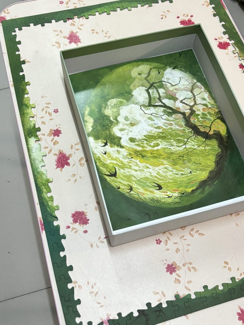 Green Jigsaw Puzzle (3) 500 Piece Puzzle-Seren Art-Green