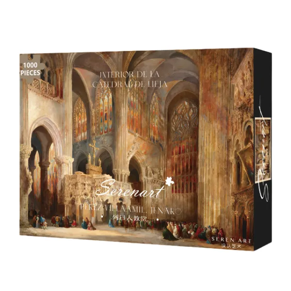 1000 Piece Puzzle-Seren Art-Interior de Catedral by Jenaro Pérez Villaamil