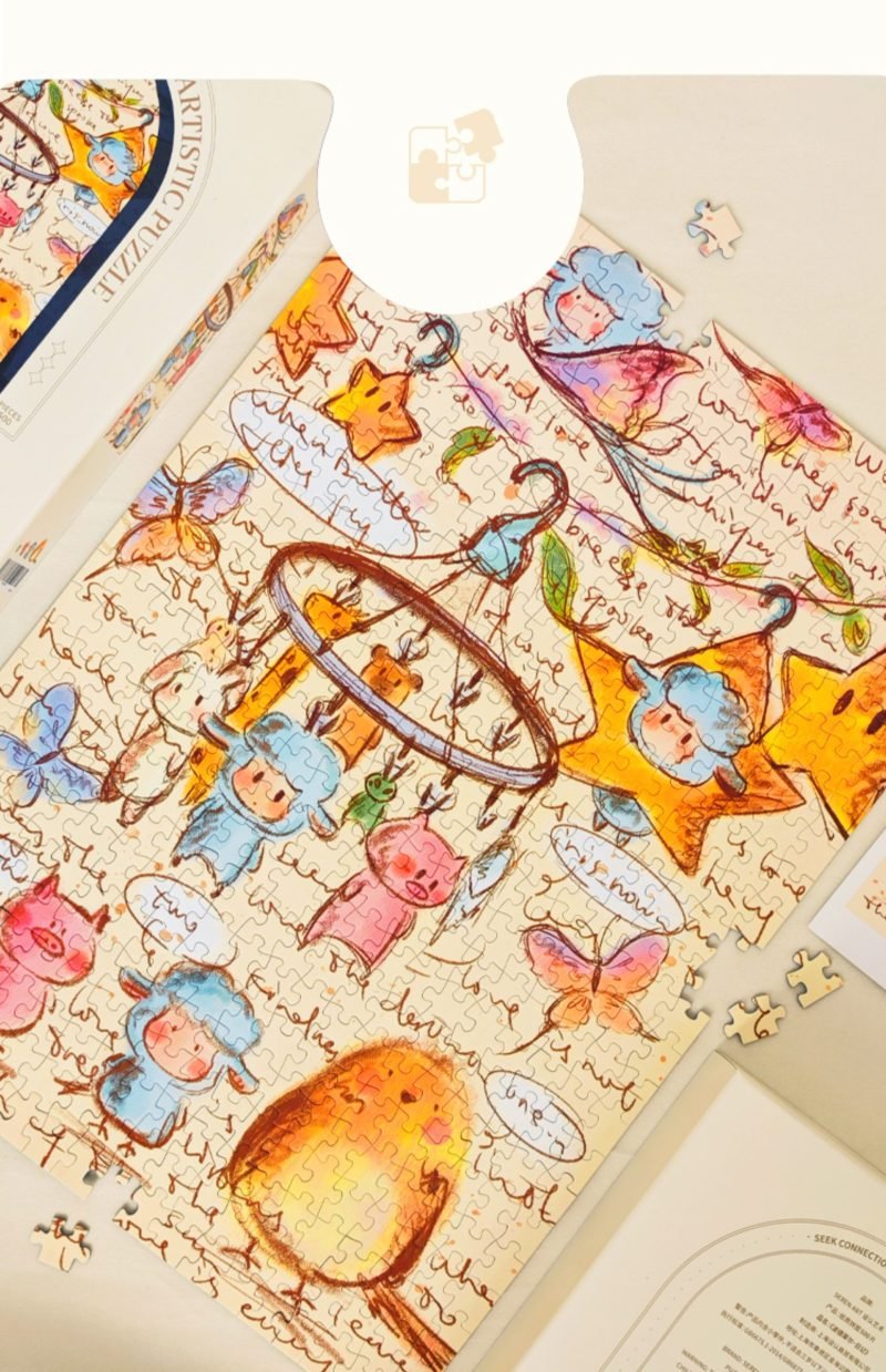 Little Lamb Baudelaire Jigsaw Puzzle (3) 500 Piece Puzzle-Seren Art-Little Lamb Baudelaire