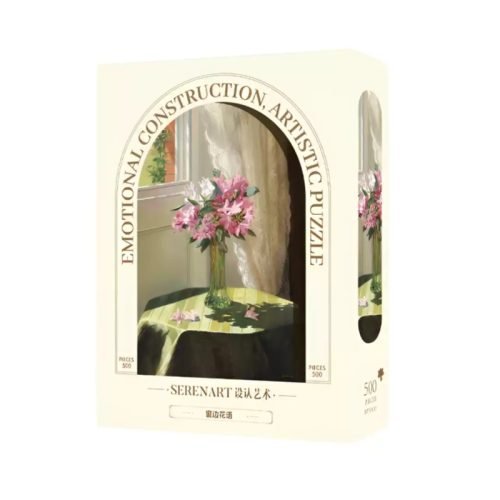 500 Piece Puzzle-Seren Art-Rhododendrons by a Window