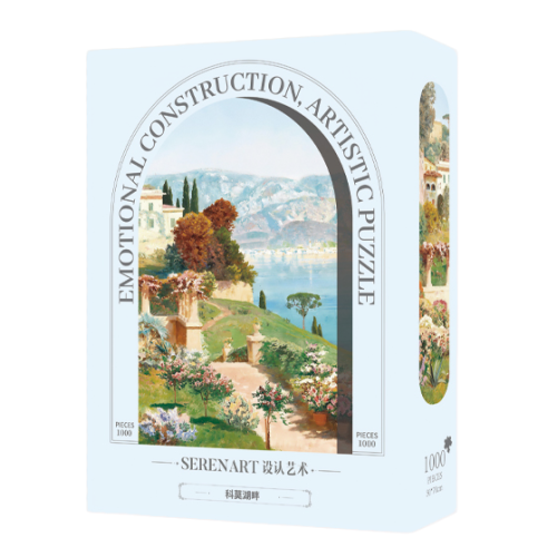 1000 Piece Puzzle-Seren Art-Scene of Lake Como By Alois Arnegger