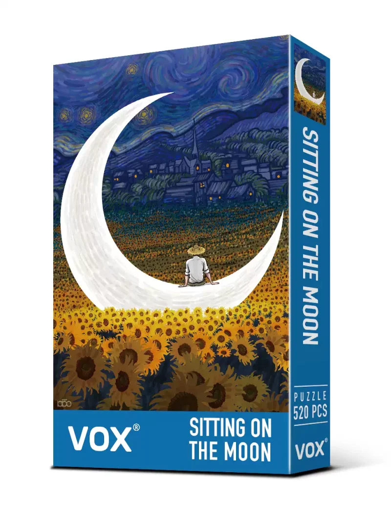 Sitting on the Moon Jigsaw Puzzle Van Gogh (1) 520 Piece Puzzle-Vox Puzzle-Van Gogh-Sitting on the Moon