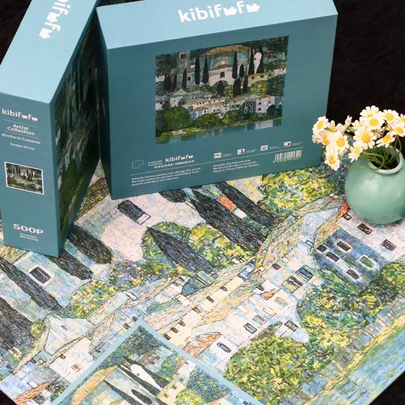 kirche in Cassone Jigsaw Puzzle (1) 500pcs Jigsaw Puzzle-Kibifufu-Kirche in Cassone By Gustav Klimt