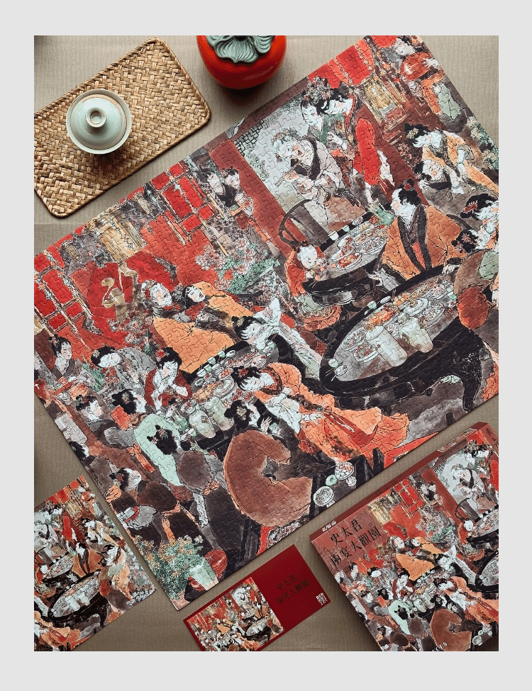 Grandmother Shi's Two Banquets in the Grand View Garden (4) Ber 1000pcs Puzzle-Grandmother Shi's Two Banquets in the Grand View Garden