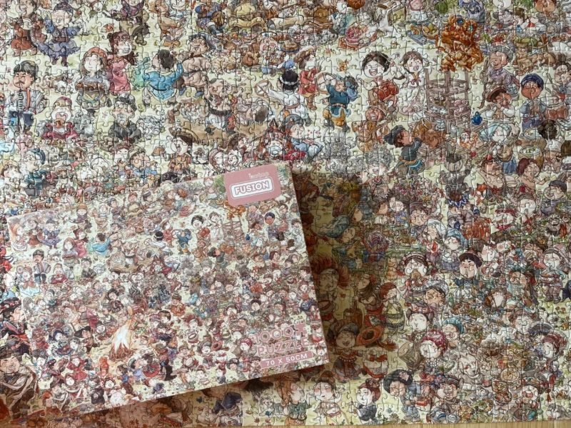 1000pcs Jigsaw Puzzle-Botop Fusion-National Feast