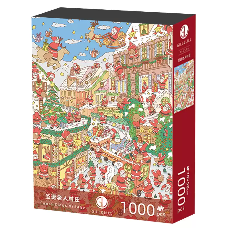 1000pcs Jigsaw Puzzle-GILL LILL-Santa Claus Village-Christmas