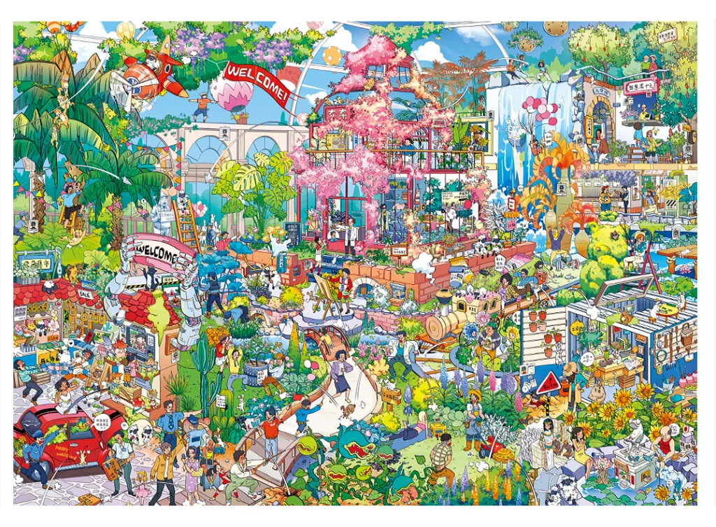 1000pcs Cartoon Jigsaw Puzzle-Vinlaa-The Botanical Garden Mystery