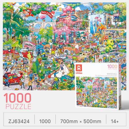 1000pcs Cartoon Jigsaw Puzzle-Vinlaa-The Botanical Garden Mystery