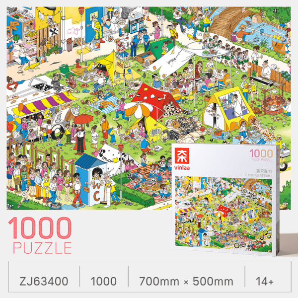 1000pcs Cartoon Jigsaw Puzzle-Vinlaa-Camping Resort