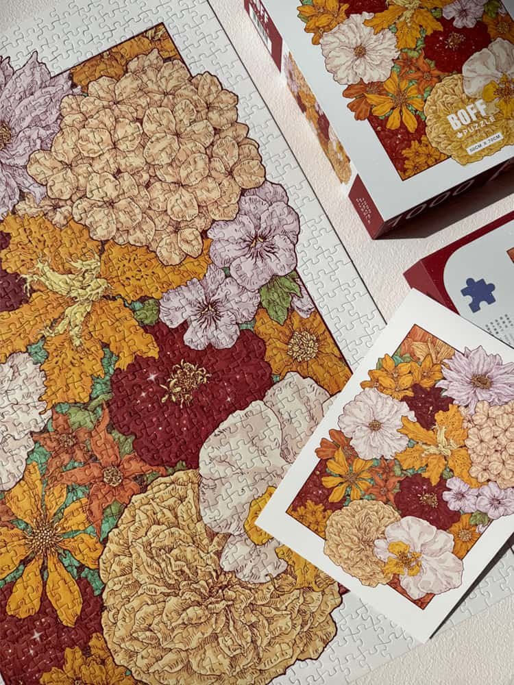 1000 Jigsaw Puzzle-Boff-Blooming Flowers