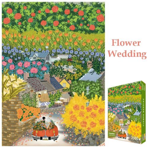 Cartoon Puzzle-Flower Wedding (1) 1000pcs Jigsaw Puzzle-Comitok-Flower Wedding