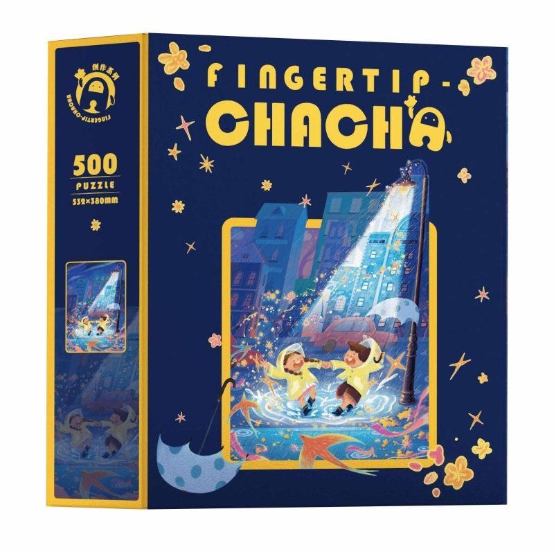 Cha Cha in the Rain-carton puzzle 500pcs (1) 500pcs Jigsaw Puzzle-Fingertip-chacha-Cha Cha in the Rain