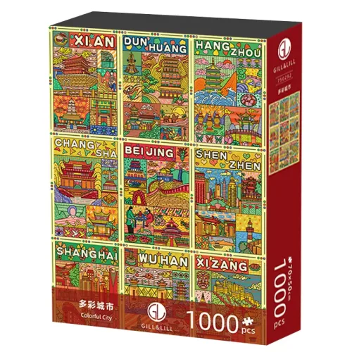 1000pcs Jigsaw Puzzle-GILL LILL-Colorful Cities