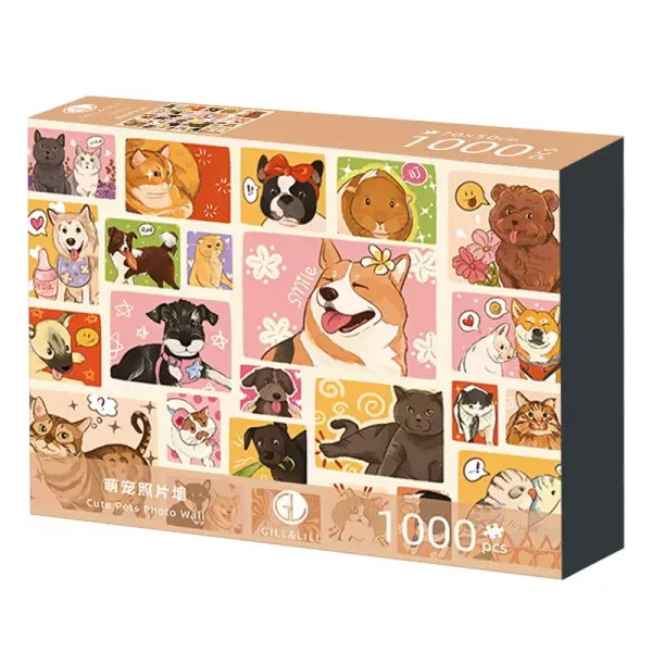 1000 Jigsaw Puzzle-Gill Lill-Cute Pet Photo Wall