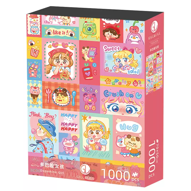 Dopamine Girl Puzzle 1000pcs (1) 1000 Jigsaw Puzzle-Gill Lill-Dopamine Girl