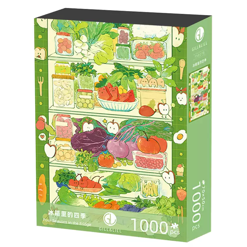 Four Seasons in the fridge (1) 1000 Jigsaw Puzzle-Gill Lill-Four Seasons in the Fridge