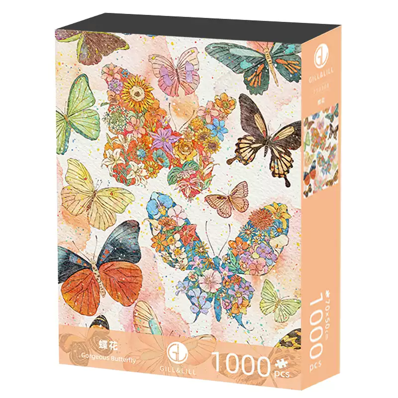1000 Jigsaw Puzzle-Gill Lill-Gorgeous Butterfly