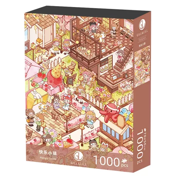 1000 Jigsaw Puzzle-Gill Lill-Happy Town