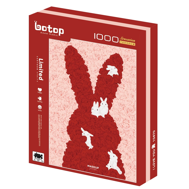 1000pcs Jigsaw Puzzle-Botop-I Love You Too (Red)