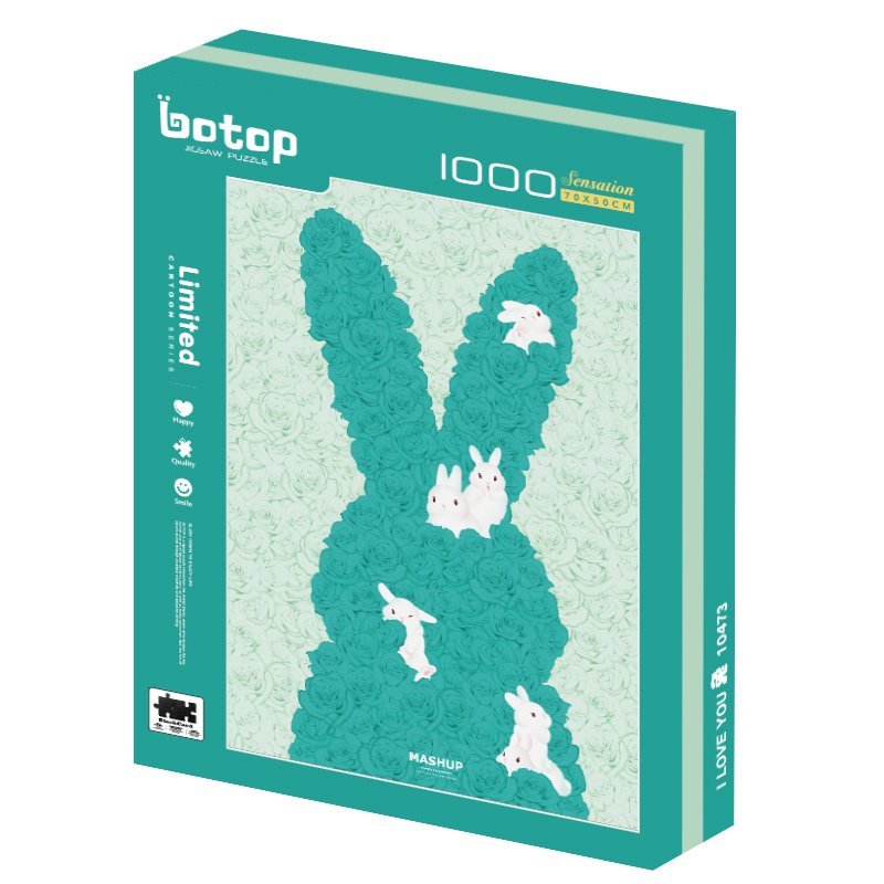 1000pcs Jigsaw Puzzle-Botop-I Love You Too (Blue)