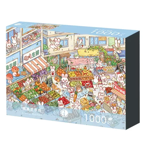 1000 Jigsaw Puzzle-Gill Lill-Lively Market