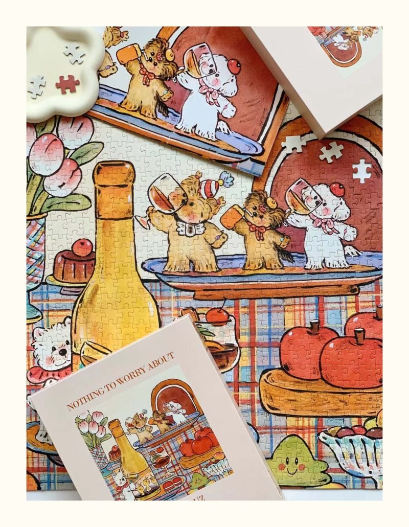 Nothing to worry about dog puzzle (4)-copy 650 Piece Puzzle-Chill Puz-Nothing to Worry About