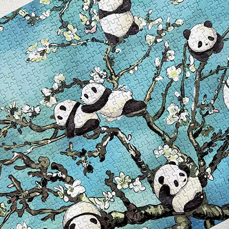 1000 Jigsaw Puzzle-Boff-Panda Blossom