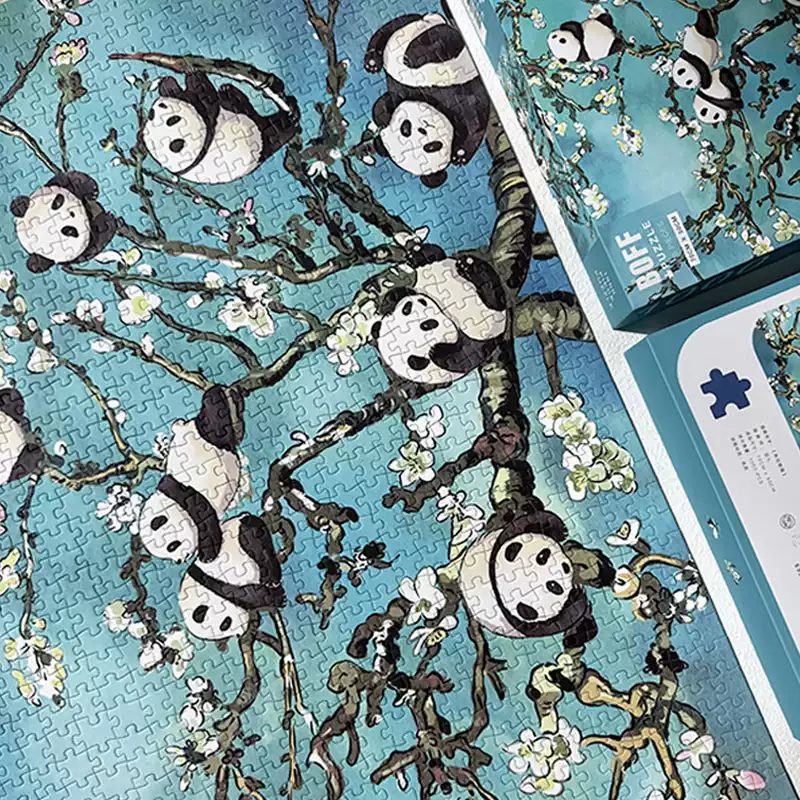 1000 Jigsaw Puzzle-Boff-Panda Blossom