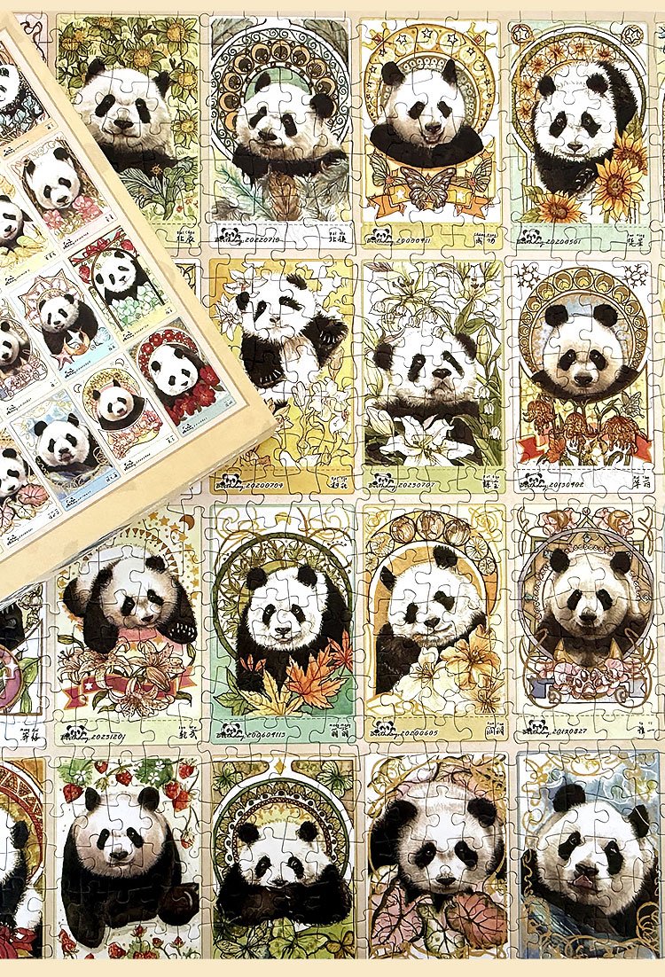 Panda Family Puzzle (2) 1000pcs Jigsaw Puzzle-Botop-Panda Family