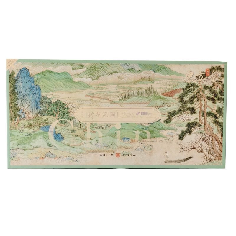 Peach Blossom Spring Volume 1 (4) 1000pcs Jigsaw Puzzle-Zhiju-Peach Blossom Spring Scroll 1