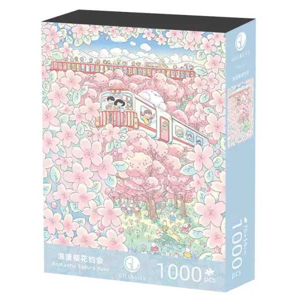 1000pcs Jigsaw Puzzle-GILL LILL-Romantic Sakura Date Puzzle