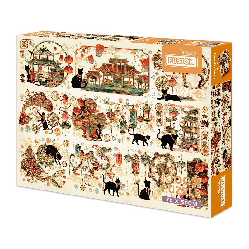 1000pcs Jigsaw Puzzle-Botop Fusion-Black Cat From Tang Dynasty
