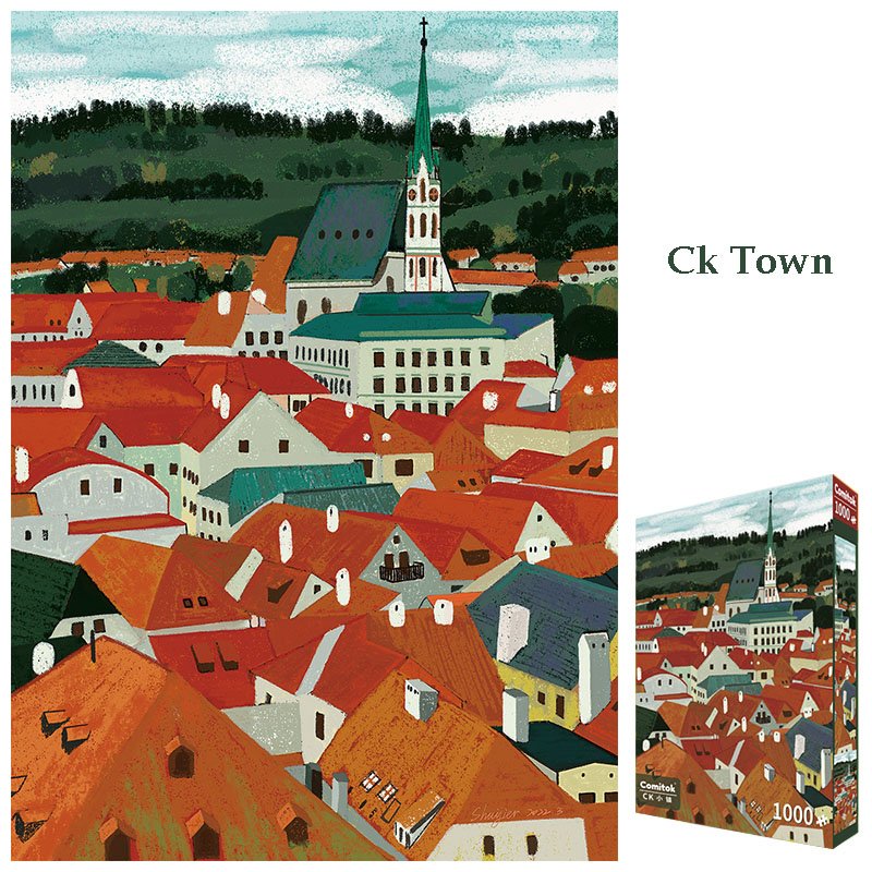 Discontinued-1000pcs Jigsaw Puzzle-Comitok-CK Town