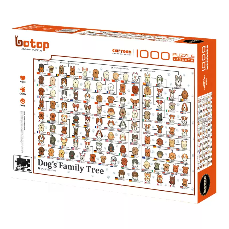 dog's family tree 1000pcs Jigsaw Puzzle-Botop-Dog's Family Tree