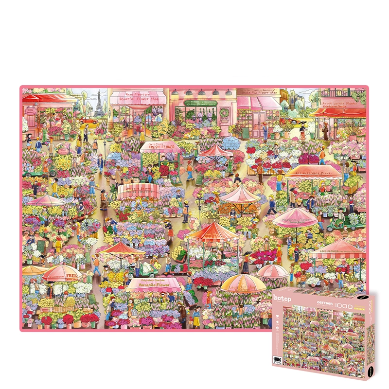 flower market 1000pcs Jigsaw Puzzle-Botop-Flower Market