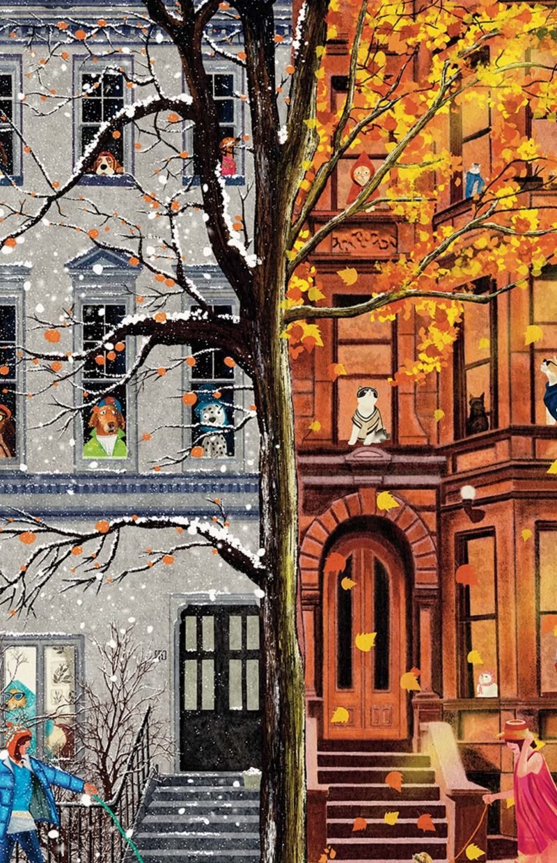 half autumn half winter (2) 1000pcs Jigsaw Puzzle-Comitok-Half Autumn Half Winter