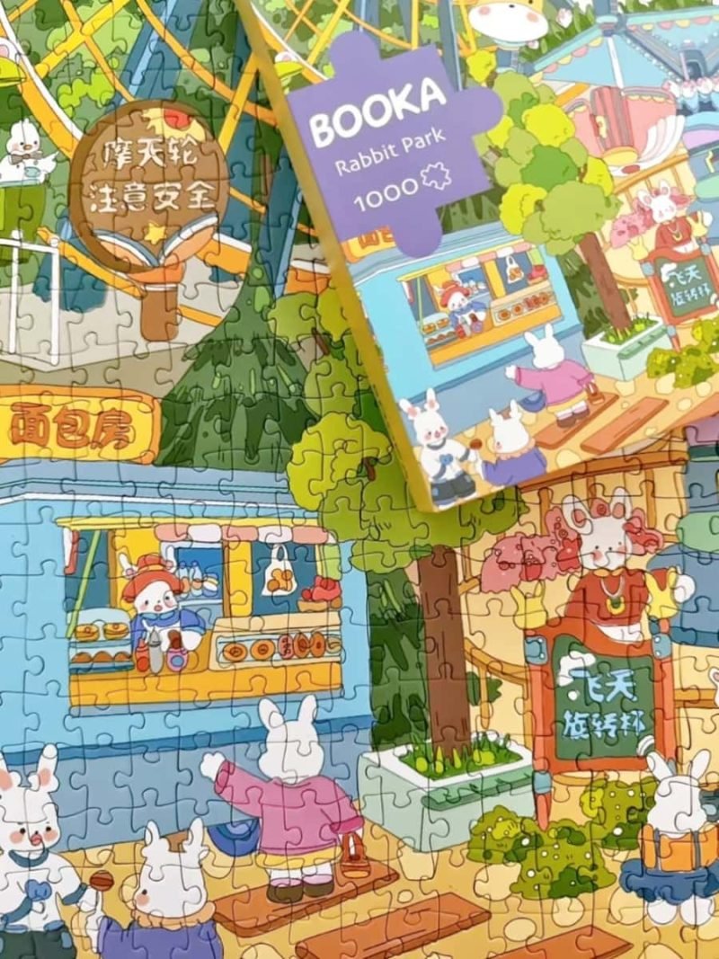 Booka Puzzle-Rabbit Park (3) Discontinued-1000pcs Jigsaw Puzzle-Booka-Rabbit Park
