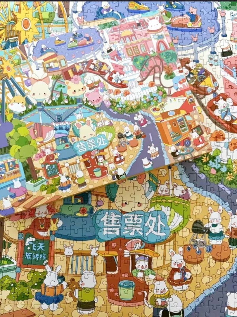 Booka Puzzle-Rabbit Park (4) Discontinued-1000pcs Jigsaw Puzzle-Booka-Rabbit Park