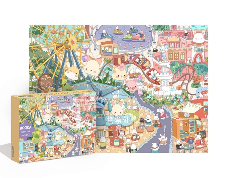 Booka Puzzle-Rabbit Park (5) Discontinued-1000pcs Jigsaw Puzzle-Booka-Rabbit Park